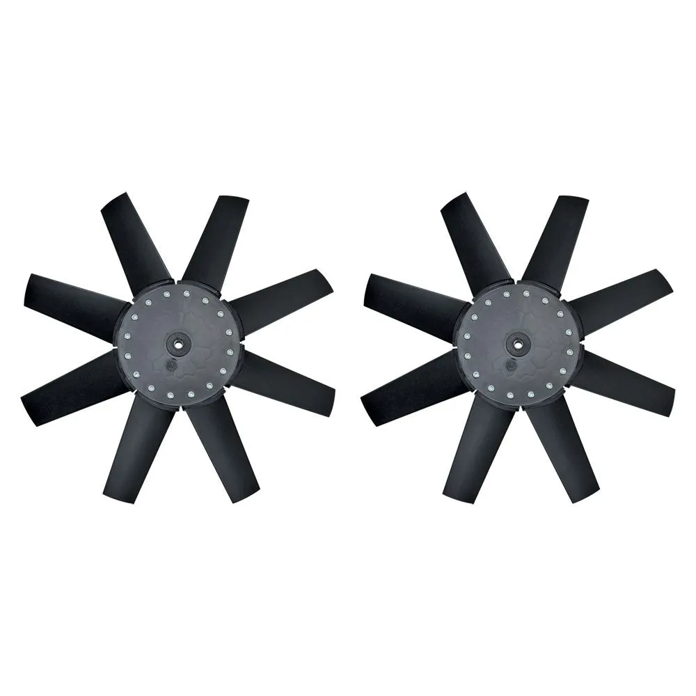 Flex-A-Lite Replacement Electric Fan Blade - 13-1/2" - Straight Blade - Plastic - Black - Flex-A-Lite Electric Fans - (Pair)