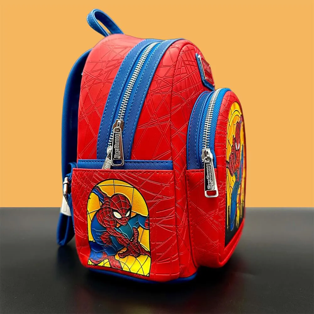 Funko Loungefly Super Heroes: Marvel Spider-man Stained Glass Mini Backpack