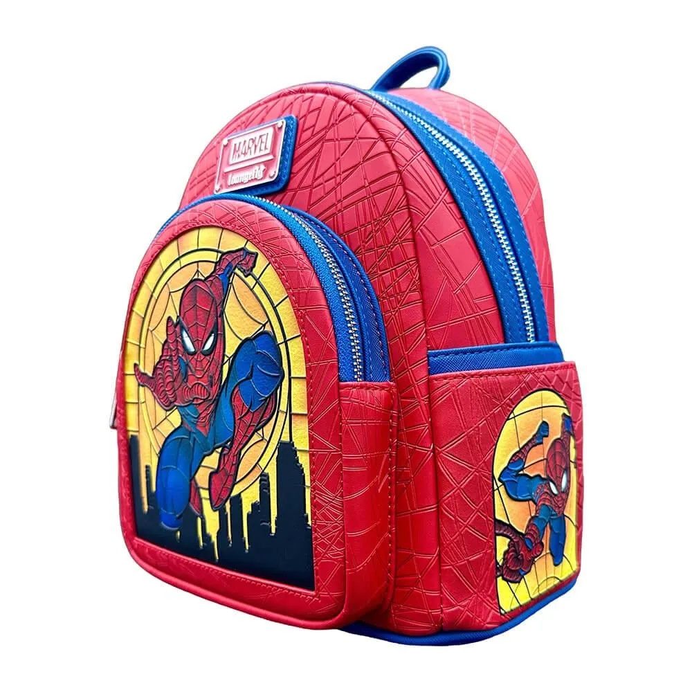 Funko Loungefly Super Heroes: Marvel Spider-man Stained Glass Mini Backpack