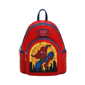 Funko Loungefly Super Heroes: Marvel Spider-man Stained Glass Mini Backpack