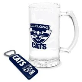 Geelong Cats Stein & Bottle Opener Pack