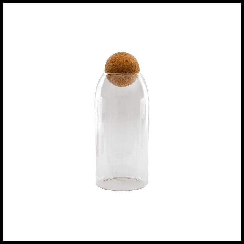 Glass Bottle Cork Lid 2.47 Litres - Clear