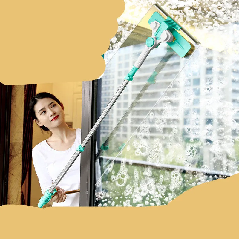 Glass Squeegee Home High-rise Window Telescopic Double-sided