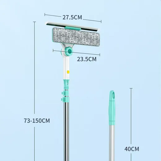 Glass Squeegee Home High-rise Window Telescopic Double-sided