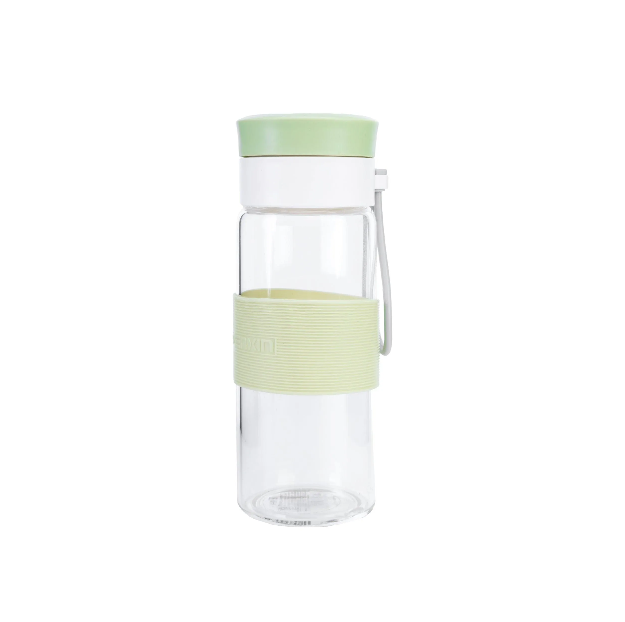 Glass Water Bottle with Thick Insulated Silicone Sleeve 500ml