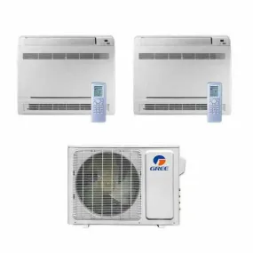 GREE Multi Gen2 Series 24,000 BTU 2-Zone Mini Floor Console 18K 12K Ductless Mini-Split System