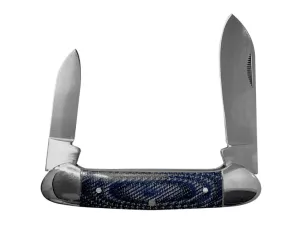 Hooey Blue Denim Micarta Canoe Pocket Knife HK800