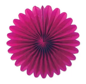 Hot Pink Mini Tissue Fans - Pack of 6 - 15cm