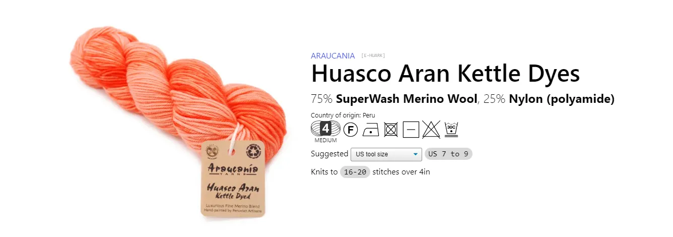 HUASCO ARAN KETTLE DYES