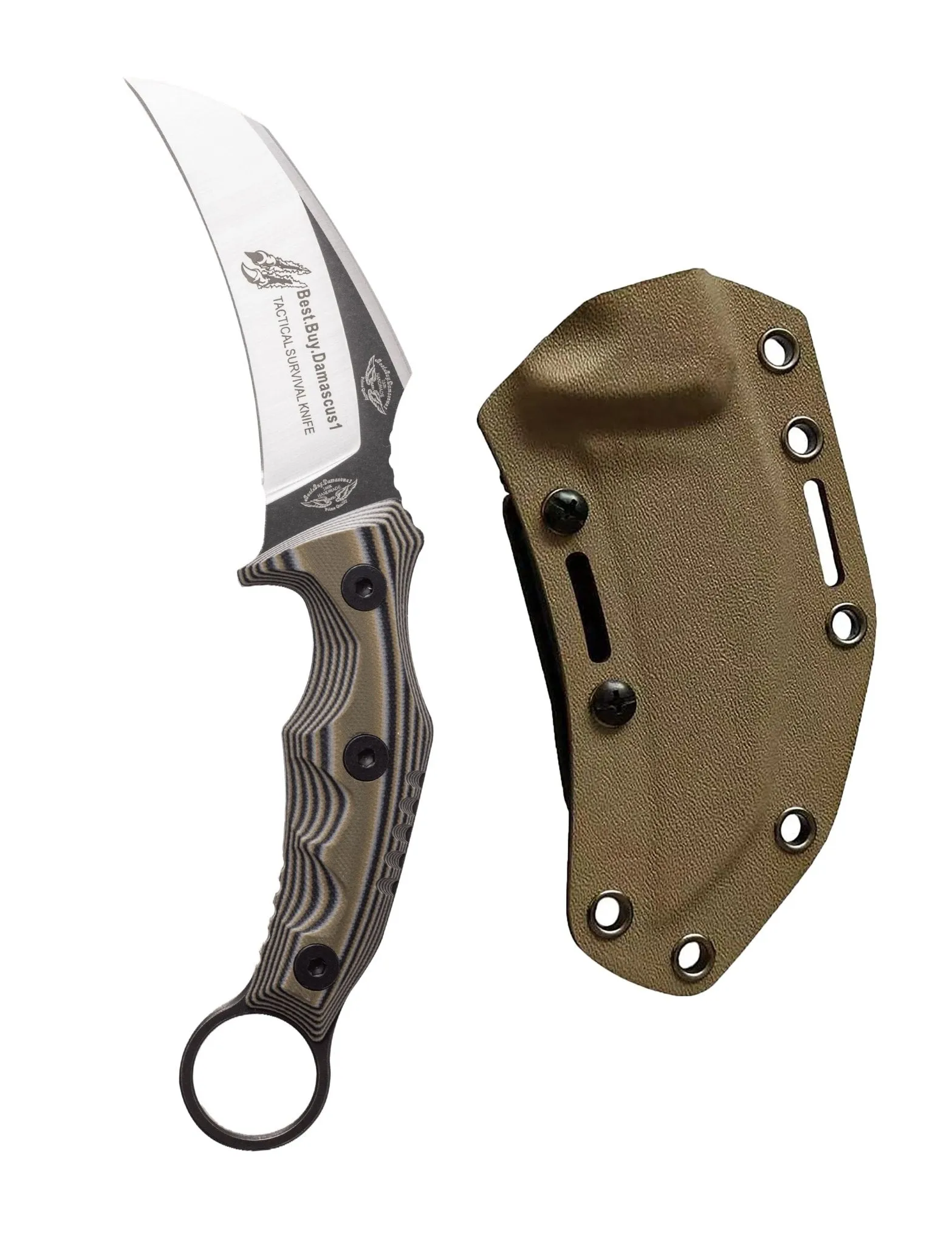 Hunting Fixed Blade Knife 8.2" Tactical Survival Hunting knife 440c Stainless Steel 100% Premium Quality Gifts For Mens