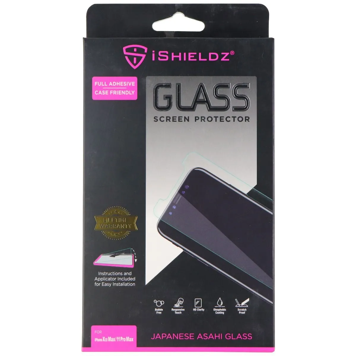 iShieldz Tempered Glass with Applicator for Apple iPhone Xs Max & 11 Pro Max