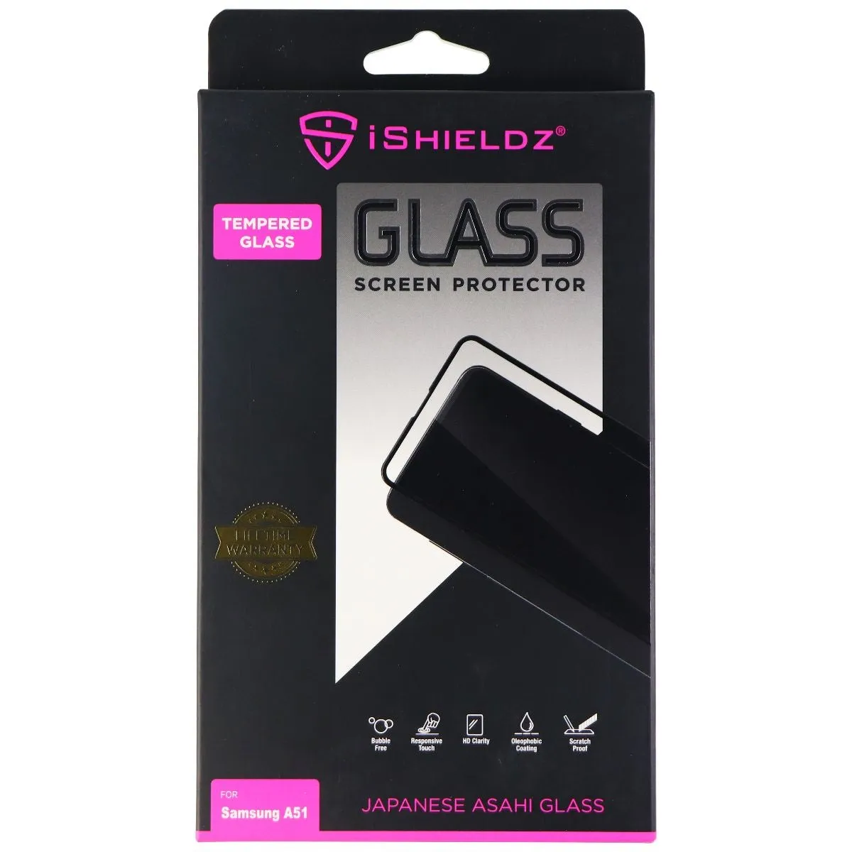 iShieldz Tempered Glass with Applicator for Samsung Galaxy A51 & A51 5G - Clear