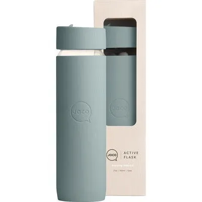 JOCO - Reusable Glass Active Flask - Bluestone (Large 500ml/17oz)