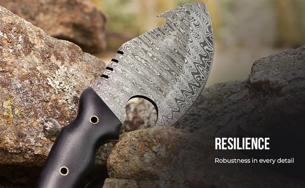 Karambit Desert Fox Damascus Hunting Knife