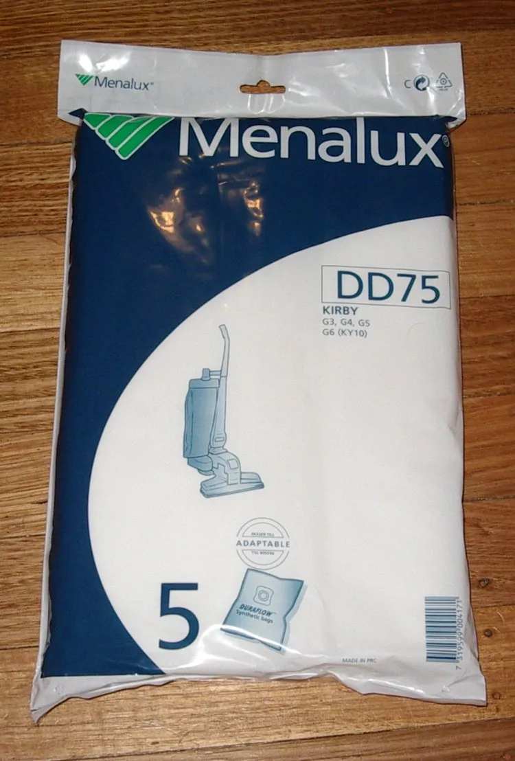 Kirby Generation G4 - G7 Vacuum Cleaner Synthetic Bags (Pkt 5) - Menalux # DD75