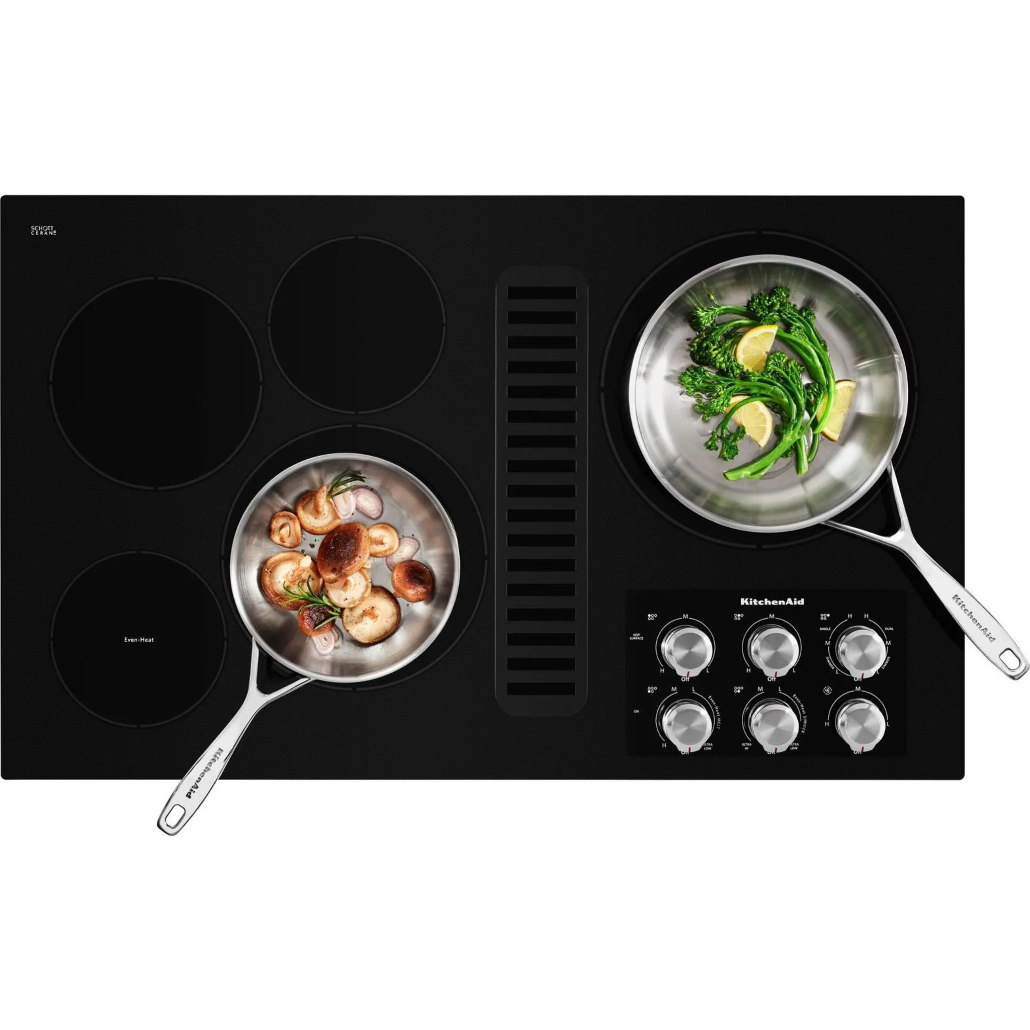 KitchenAid  36" Electric Downdraft Cooktop with 5 Elements (KCED606GBL)