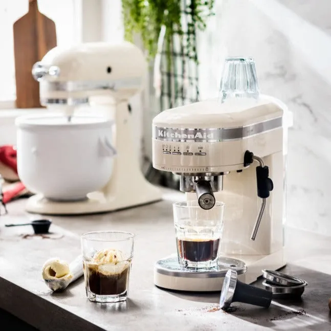 KitchenAid Artisan Semi Automatic Espresso Machine Almond Cream