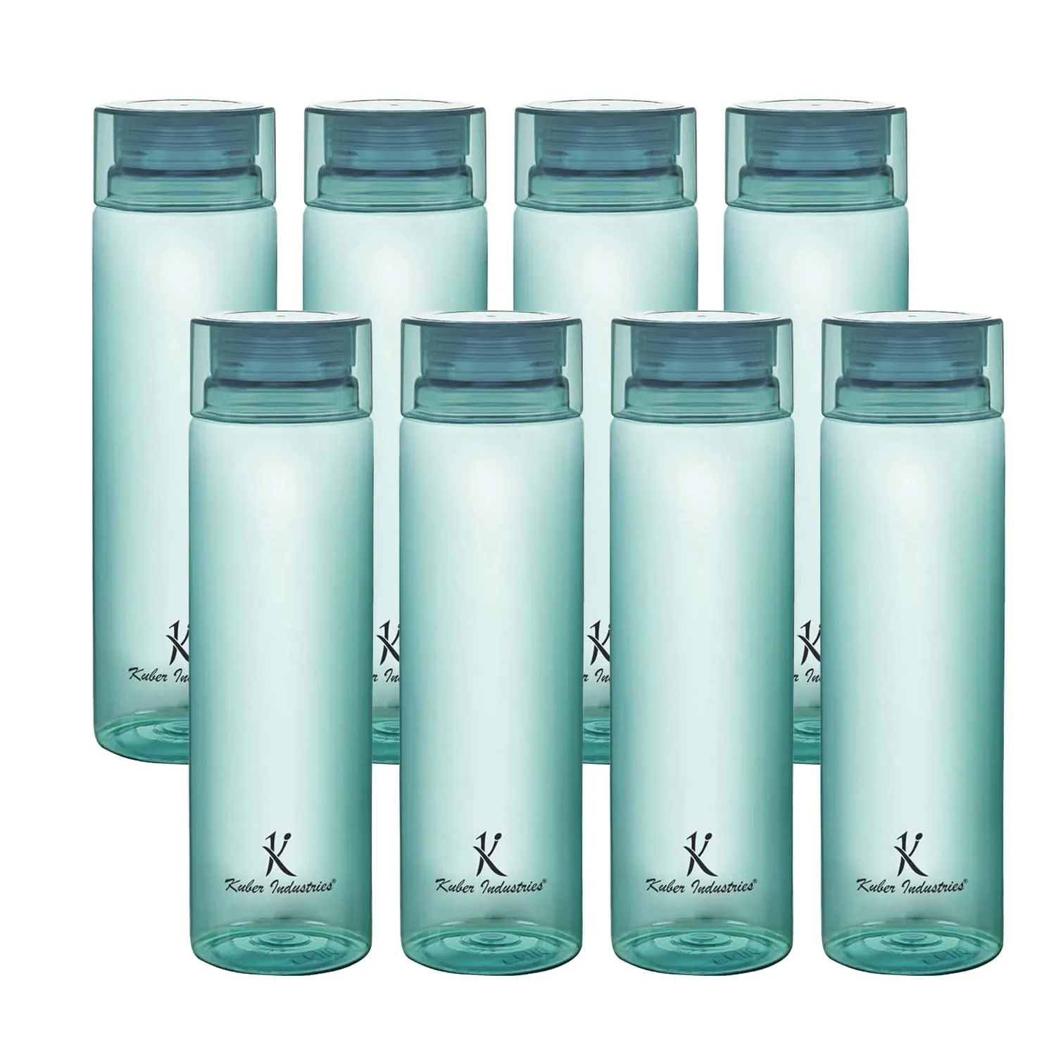 Kuber Industries BPA Free Plastic Water Bottles | Breakproof, Leakproof, Food Grade PET Bottles | Water Bottle for Kids & Adults | Plastic Bottle Set of 4 |Green (Pack Of 2)