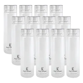 Kuber Industries Set of 4 Plastic Water Bottle | 1 Litre Round Plastic Water Bottle | Refrigerator Safe and BPA free Water Bottle | Perfect For School College Work Gym | Pack of 3 | Transparent