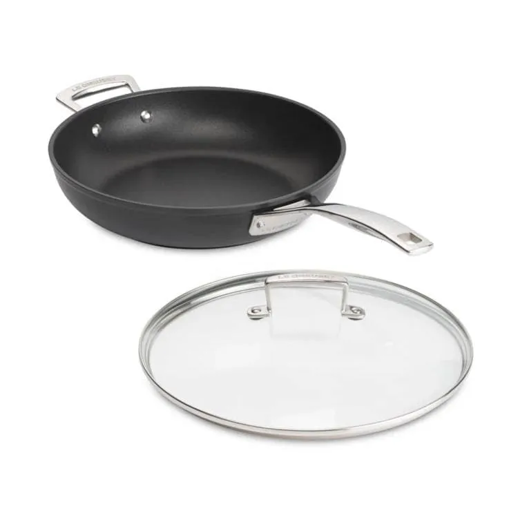 Le Creuset Toughened Non-Stick Deep Frying Pan with Glass Lid 28cm