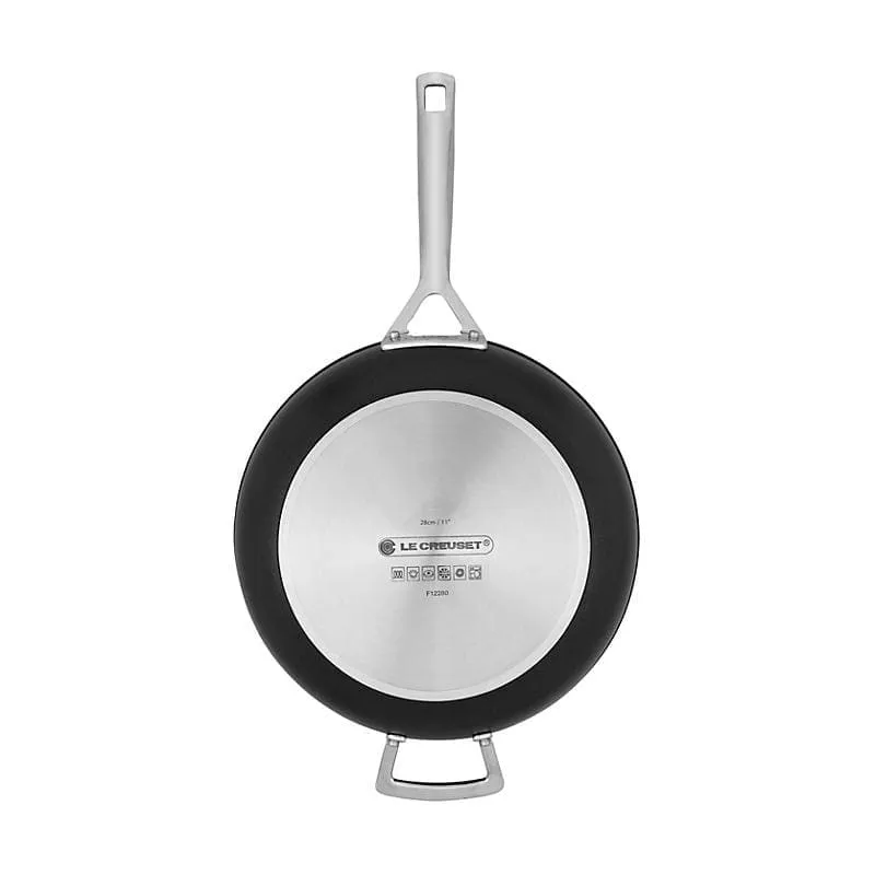 Le Creuset Toughened Non-Stick Deep Frying Pan with Glass Lid 28cm