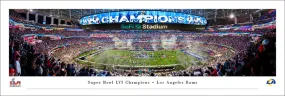 Los Angeles Rams Super Bowl LVI (2022) Champions SoFi Stadium Panoramic Poster Print - Blakeway