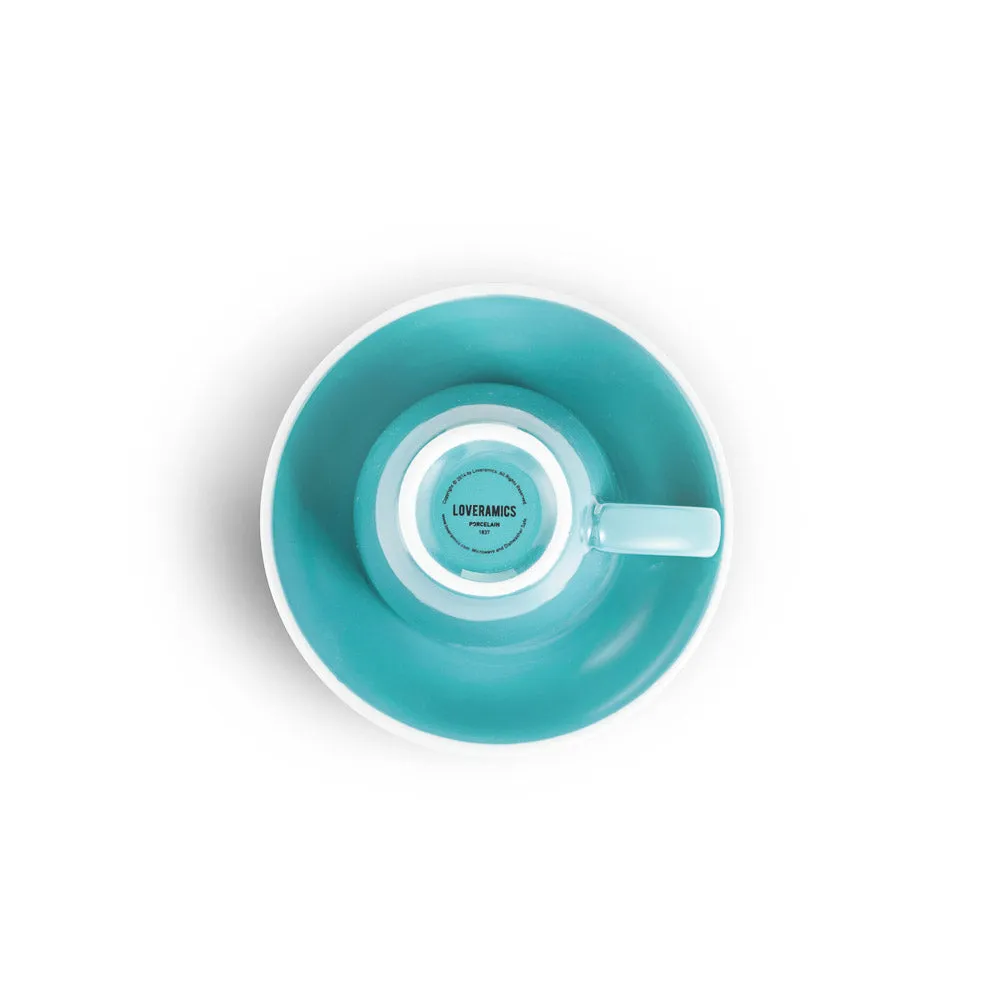 Loveramics Egg Style Espresso Cup & Saucer - Teal (2.7oz/80ml)