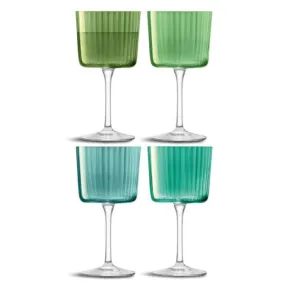 LSA Gems Wine Glass Assorted Jade (Set of 4)