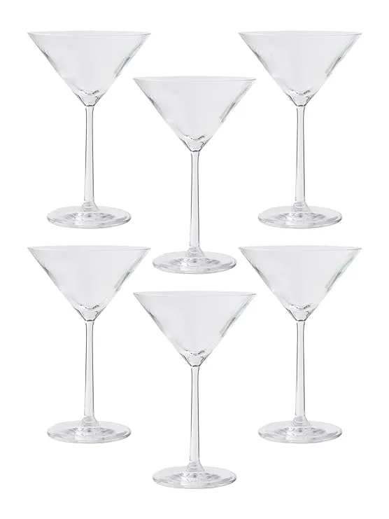 Lucaris Desire Sparkling Martini Flute, 240 ml, 6 pc Set, Transparent