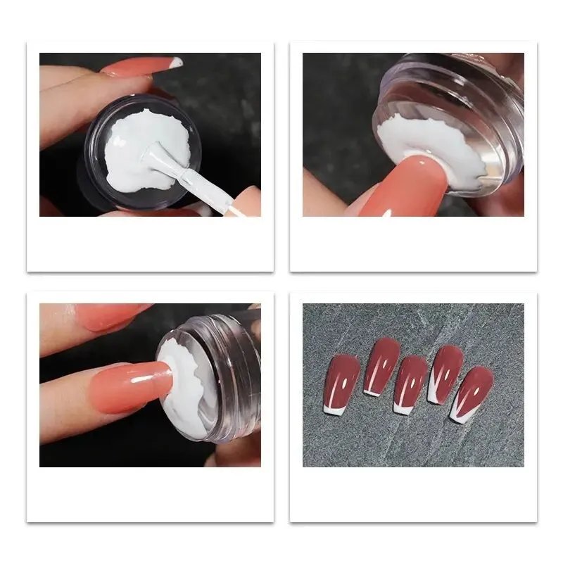 Manicure French Nail Seal Silicone Cover Paste Transparent Headband