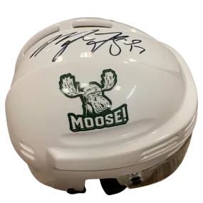 Marcus Foligno Autographed Fan HQ Exclusive SotaStick Art Moose! Mini Helmet