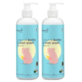 Natural Bottle and Dish Wash Liquid Fragrance Free - Pack of 2