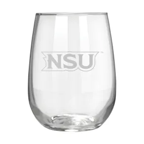 Northwestern State Demons 17 oz. Stemless Wine Glass