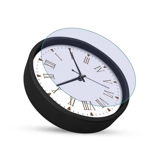 Olive Tree 8-Inch Plastic Analog Wall Clock/Table Clock - Modern Dial Latest Stylish Table Clock (Black Frame, Quartz Movement)-1014