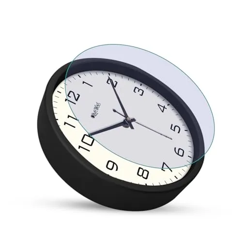 Olive Tree 8-Inch Plastic Analog Wall Clock/Table Clock - Modern Dial Latest Stylish Table Clock (Black Frame, Quartz Movement)-1023