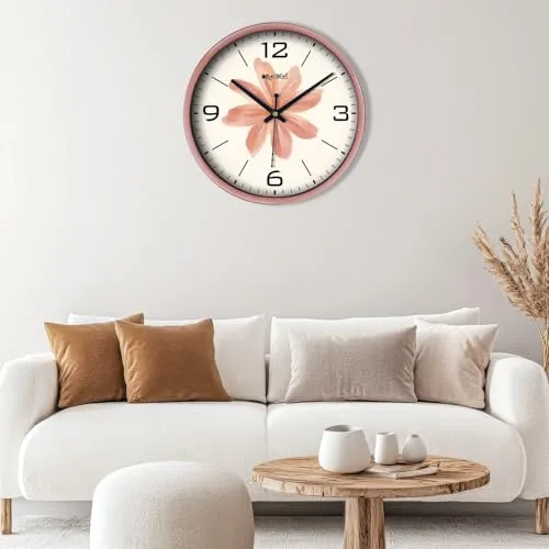 Olive Tree 8-Inch Plastic Analog Wall Clock/Table Clock - Modern Dial Latest Stylish Table Clock (Copper Frame, Quartz Movement)-1061