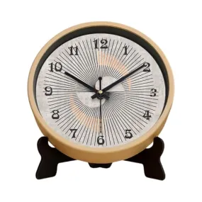 Olive Tree 8-Inch Plastic Analog Wall Clock/Table Clock - Modern Dial Latest Stylish Table Clock (Cream Frame, Quartz Movement)-1068