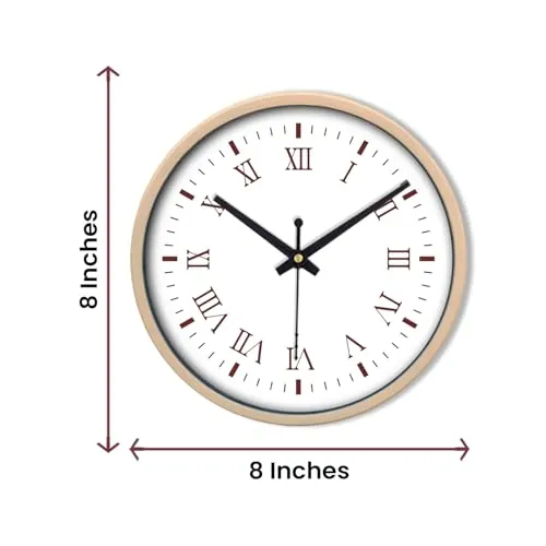 Olive Tree 8-Inch Plastic Analog Wall Clock/Table Clock - Modern Dial Latest Stylish Table Clock (Cream Frame, Quartz Movement)-1080