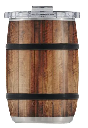 Orca BAR12OWG Whiskey Barrel Cup, 18/8 Stainless Steel, Oak Wood Grain, Powder-Coated :EA: QUANTITY: 1