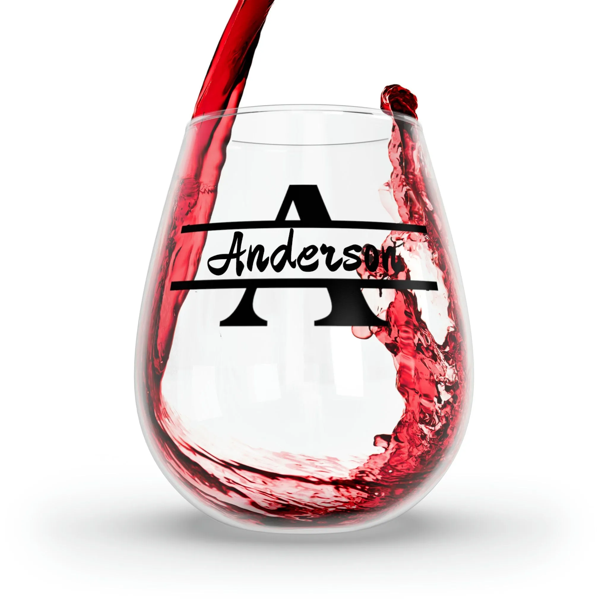 Personalized Dragon Wine Glass Name ,custom wine glass, red black dragon monogram wreath 2024 Dragon lunar new year gift