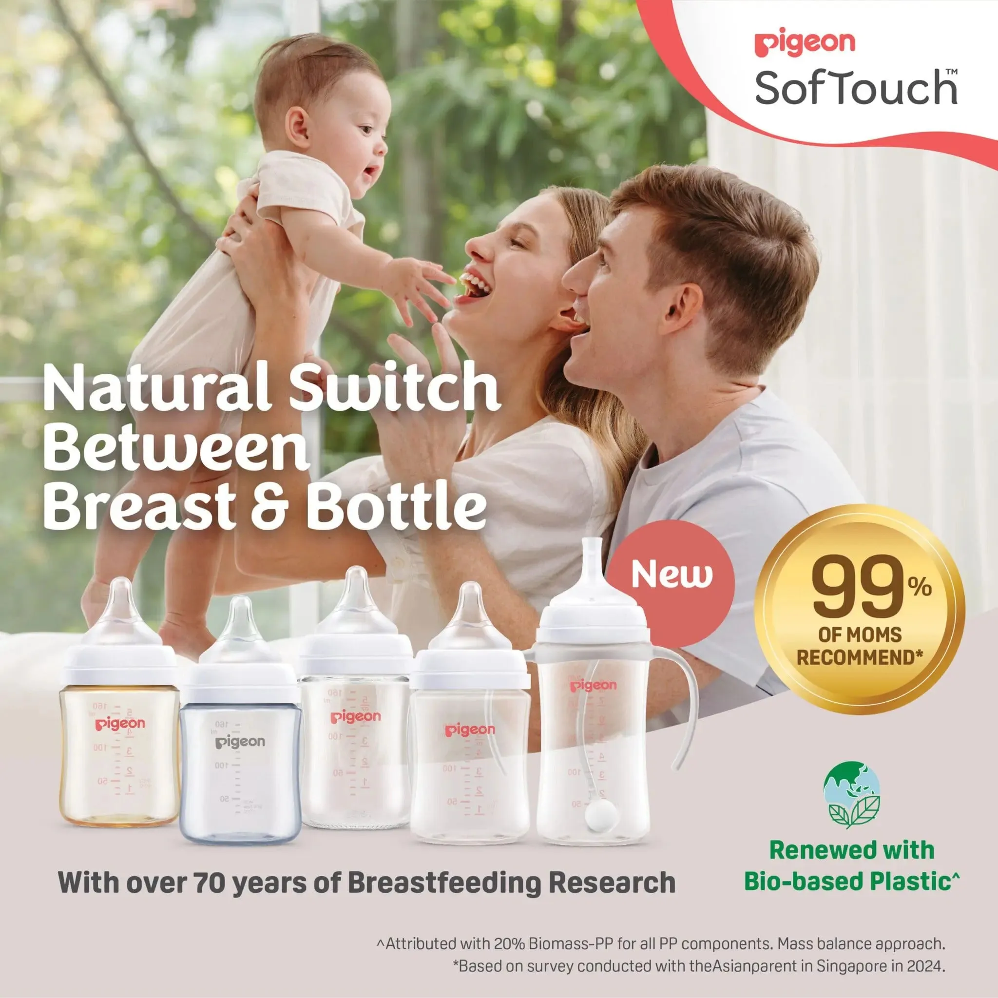 Pigeon Softouch Bpp Nursing Bottle T-Ester Mountain - 240ml