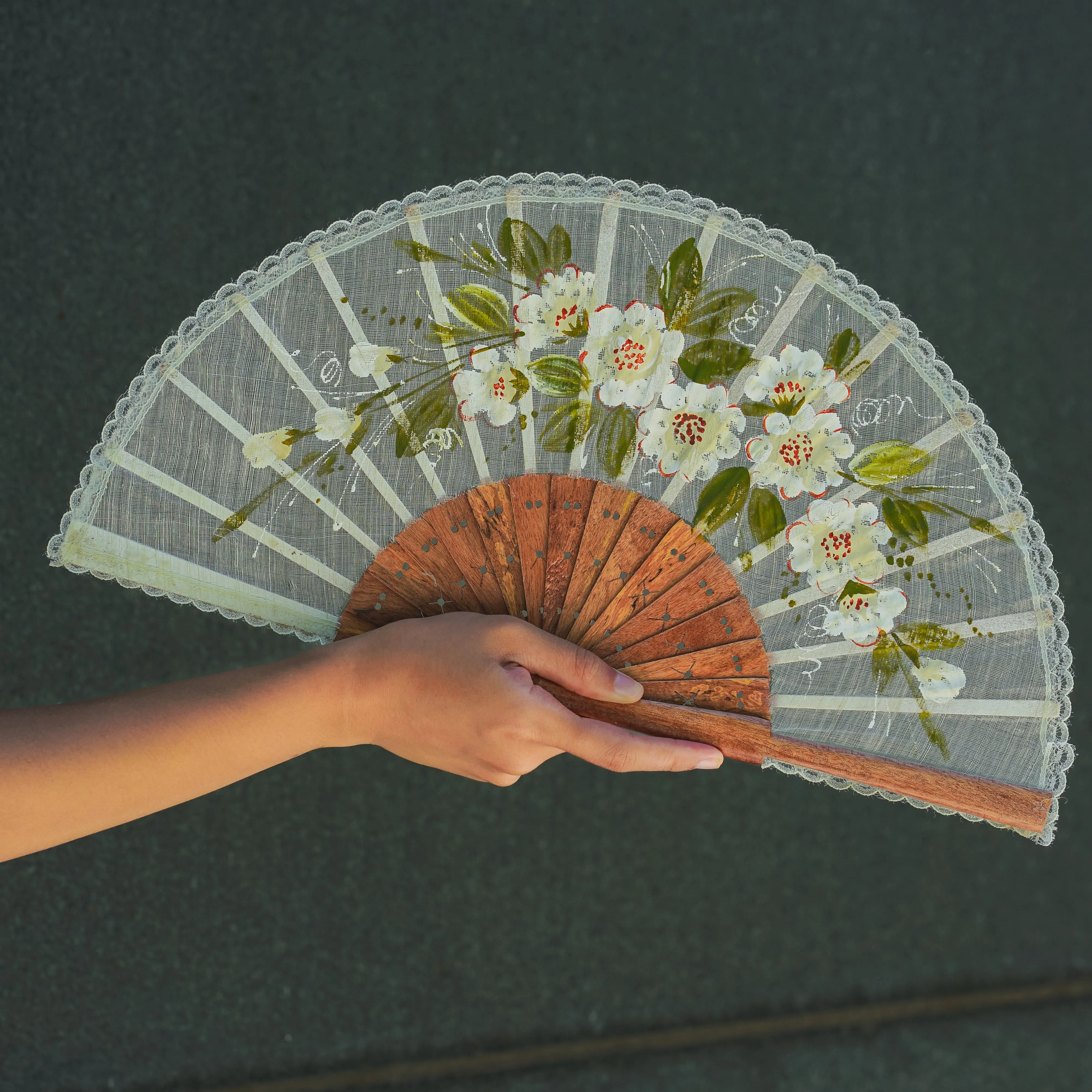 Pina Silk Hand Painted Fans