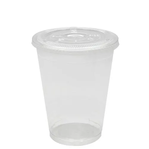 Plastic Cups - 16oz PET Cold Cups and PET Flat Lids (98mm)