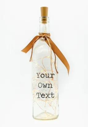 Pure Essence Greetings Personalised LED Candle Bottle Own Text