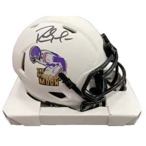 Randy Moss Autographed Custom SotaStick Art White Mini Helmet (Numbered Edition)