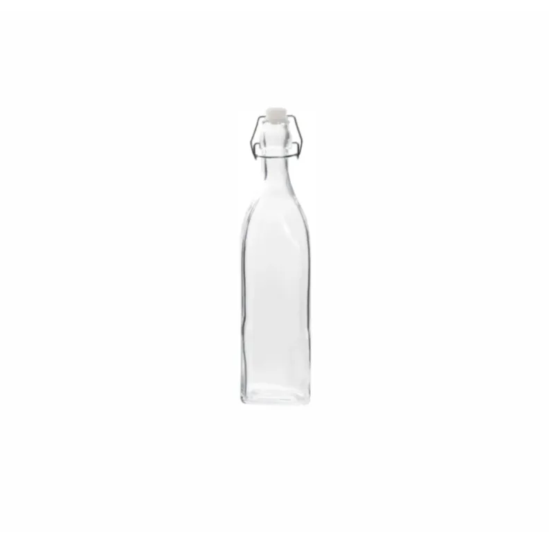 Regent Glass Square Bottle with Clip Top Lid 500ml 26108