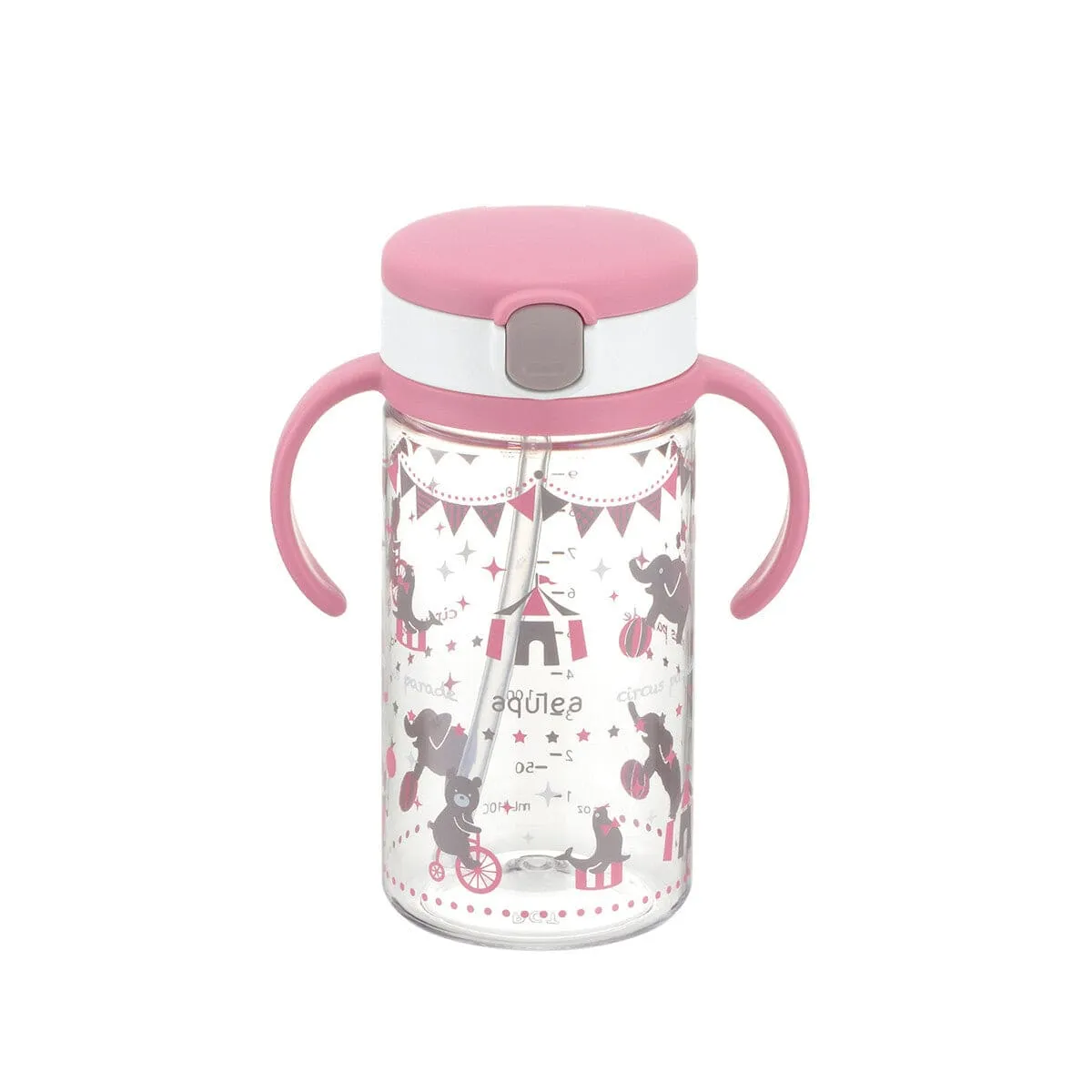 Richell - Aqulea Clear Tritan Sippy Straw Baby Water Bottle Mug