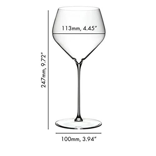 Riedel Veloce 4-Piece Crystal Chardonnay Wine Glass, 23 Oz