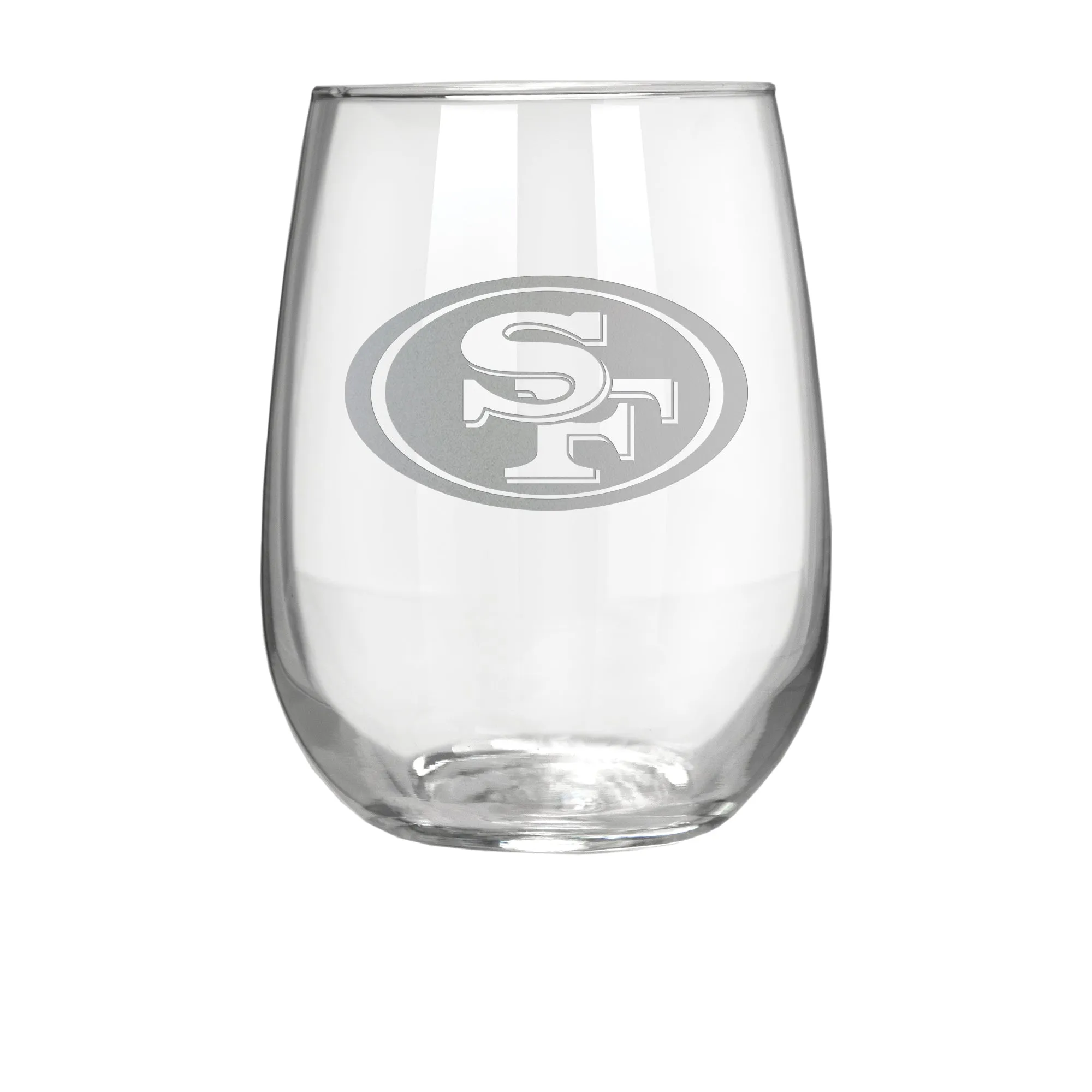 San Francisco 49ers 17 oz. Stemless Wine Glass