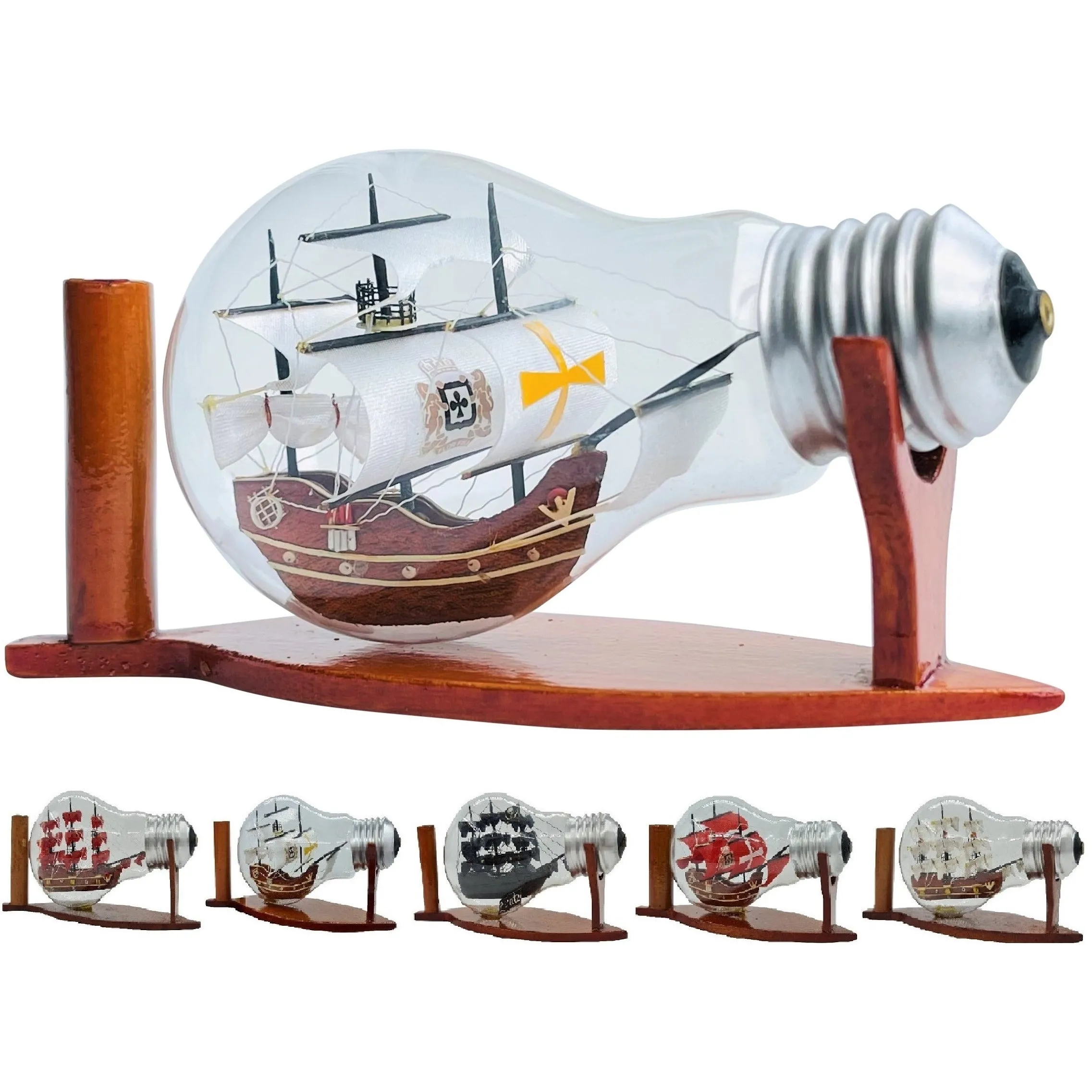 Santa Maria Ship in a Bottle Columbus Boat Miniature Boat